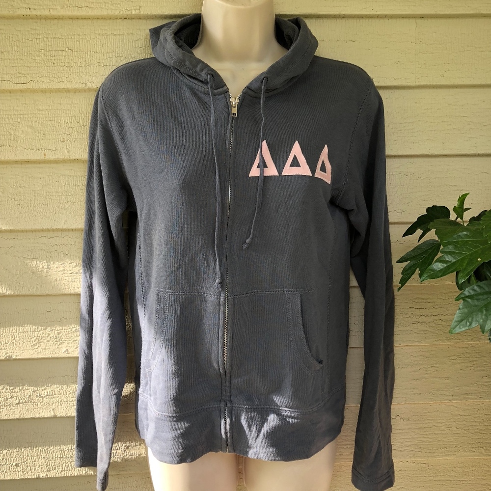 HYP gray zip hoodie w/pockets